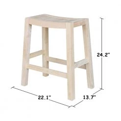 Ranch 24 in. Unfinished Bar Stool by International Concepts -International Concepts Sales natural international concepts bar stools s 924 4f 1000