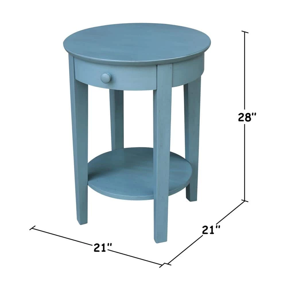 Phillips Ocean Blue Solid Wood Accent Table by International Concepts 9 Phillips Ocean Blue Solid Wood Accent Table by International Concepts - Image 9