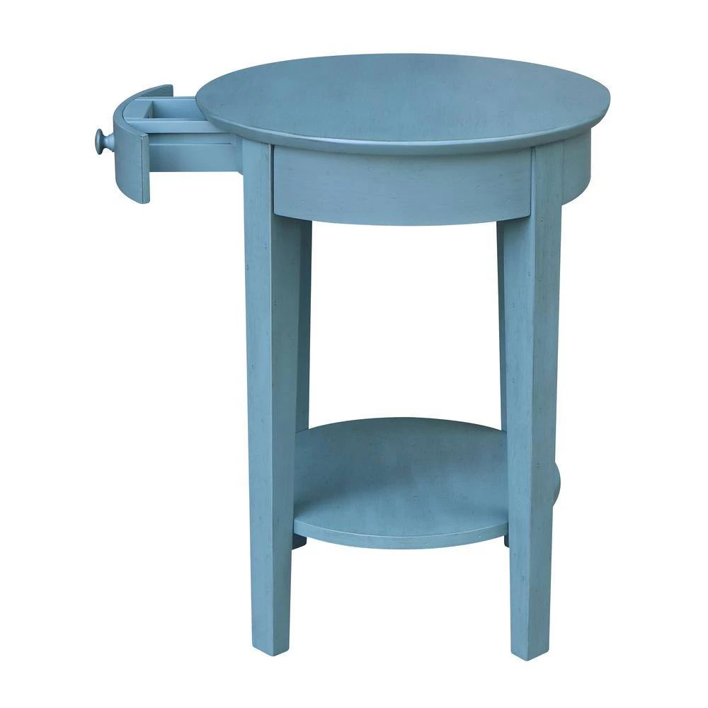 Phillips Ocean Blue Solid Wood Accent Table by International Concepts 8 Phillips Ocean Blue Solid Wood Accent Table by International Concepts - Image 8