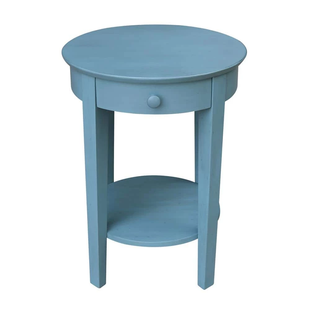 Phillips Ocean Blue Solid Wood Accent Table by International Concepts 1 Phillips Ocean Blue Solid Wood Accent Table by International Concepts