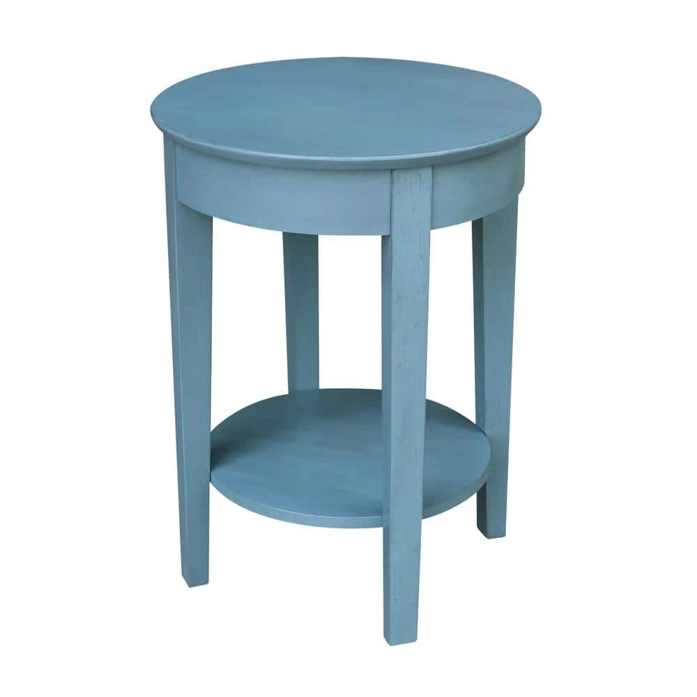 Phillips Ocean Blue Solid Wood Accent Table by International Concepts 5 Phillips Ocean Blue Solid Wood Accent Table by International Concepts - Image 5