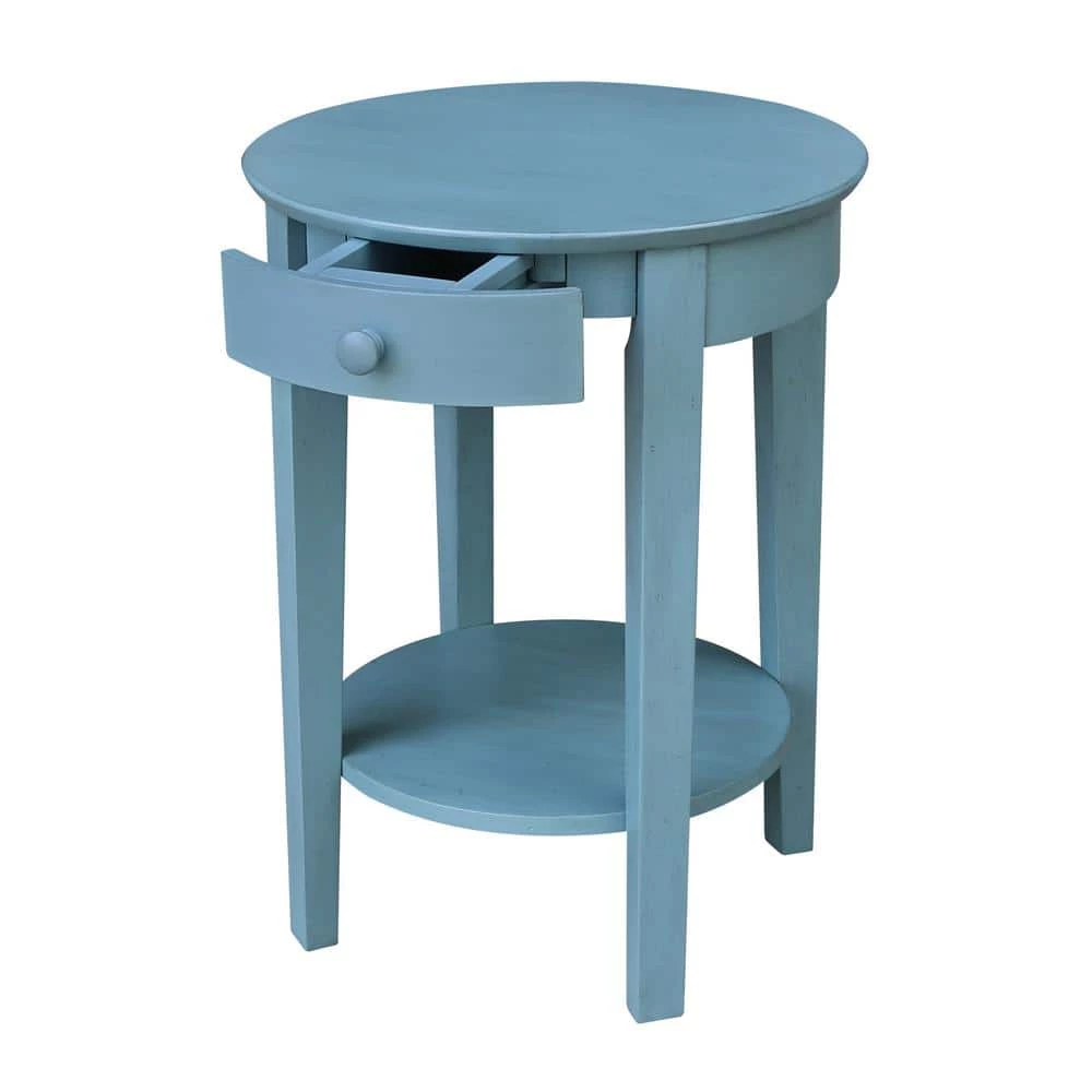 Phillips Ocean Blue Solid Wood Accent Table by International Concepts 6 Phillips Ocean Blue Solid Wood Accent Table by International Concepts - Image 6