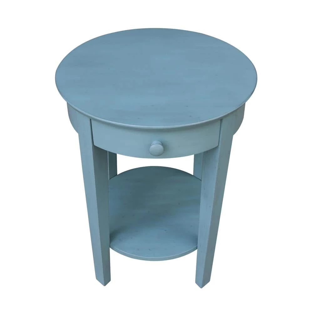 Phillips Ocean Blue Solid Wood Accent Table by International Concepts 3 Phillips Ocean Blue Solid Wood Accent Table by International Concepts - Image 3