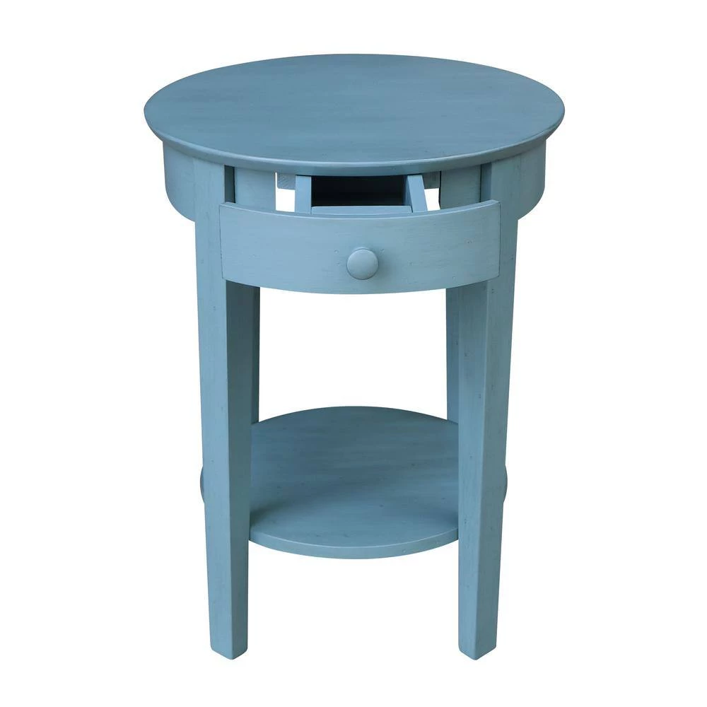 Phillips Ocean Blue Solid Wood Accent Table by International Concepts 7 Phillips Ocean Blue Solid Wood Accent Table by International Concepts - Image 7