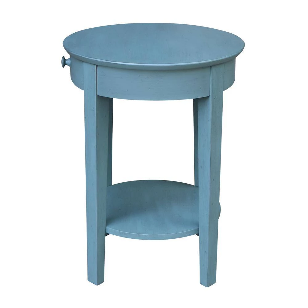 Phillips Ocean Blue Solid Wood Accent Table by International Concepts 2 Phillips Ocean Blue Solid Wood Accent Table by International Concepts - Image 2