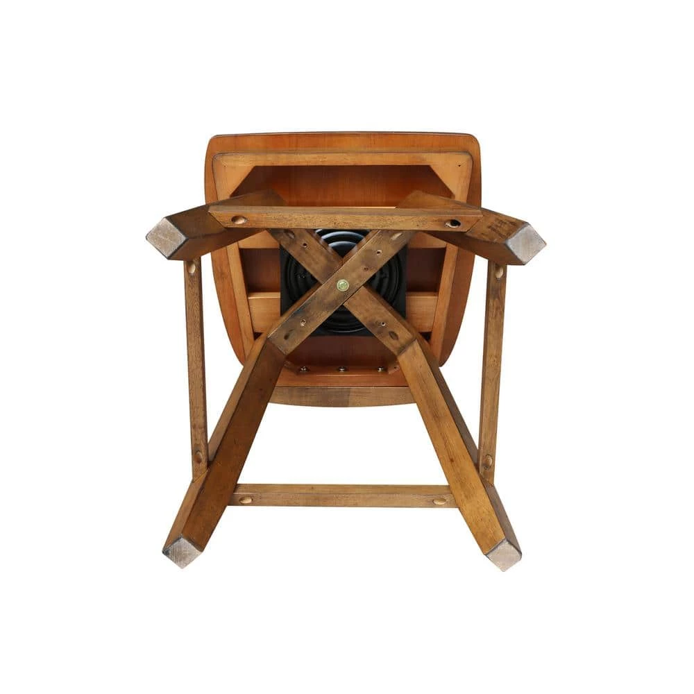 San Remo 24 in. Distressed Pecan Swivel Bar Stool by International Concepts 5 San Remo 24 in. Distressed Pecan Swivel Bar Stool by International Concepts - Image 5