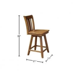 San Remo 24 in. Distressed Pecan Swivel Bar Stool by International Concepts 12 San Remo 24 in. Distressed Pecan Swivel Bar Stool by International Concepts -International Concepts Sales pecan international concepts bar stools s59 102sw 40 1000