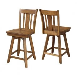 San Remo 24 in. Distressed Pecan Swivel Bar Stool by International Concepts 16 San Remo 24 in. Distressed Pecan Swivel Bar Stool by International Concepts -International Concepts Sales pecan international concepts bar stools s59 102sw c3 1000