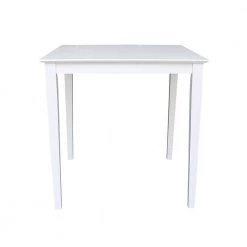 36 in. Pure White Shaker Counter Height Table by International Concepts -International Concepts Sales pure white international concepts bar tables k08 3636 36s 31 1000