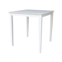 36 in. Pure White Shaker Counter Height Table by International Concepts