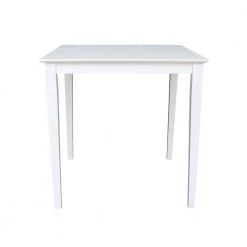 36 in. Pure White Shaker Counter Height Table by International Concepts -International Concepts Sales pure white international concepts bar tables k08 3636 36s c3 1000