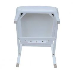 Brynwood 3-Piece 42 in. Pure White Round Drop-Leaf Wood Dining Set with Mission Chairs by International Concepts -International Concepts Sales pure white international concepts dining room sets k08 42dp c265 66 1000