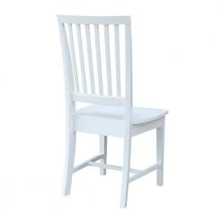 Brynwood 3-Piece 42 in. Pure White Round Drop-Leaf Wood Dining Set with Mission Chairs by International Concepts -International Concepts Sales pure white international concepts dining room sets k08 42dp c265 77 1000