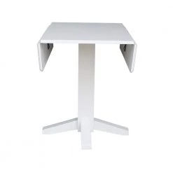 36 in. Pure White Square Drop-Leaf Dining Table by International Concepts -International Concepts Sales pure white international concepts kitchen dining tables t08 36sdp 1f 1000