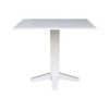 36 in. Pure White Square Drop-Leaf Dining Table by International Concepts