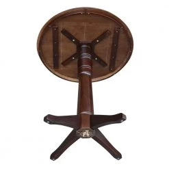 Olivia 36 in. Rich Mocha Round 42 in. H Solid Wood Bar Table by International Concepts -International Concepts Sales rich mocha international concepts bar tables k15 36rt 27b 6b 2 1f 1000