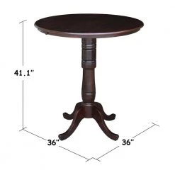 Rich Mocha Solid Wood Pub/Bar Table by International Concepts -International Concepts Sales rich mocha international concepts bar tables k15 36rt 6b 2 c3 1000