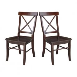 30 in. 3-Piece Rich Mocha Round Dining Height Table with 2-Side Chairs by International Concepts -International Concepts Sales rich mocha international concepts dining room sets k15 30rt c613 2 44 1000