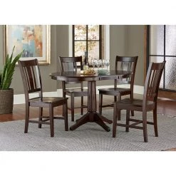 Olivia Mocha Solid Wood Oval Pedestal Table by International Concepts -International Concepts Sales rich mocha international concepts kitchen dining tables k15 36rxt 27b 31 1000