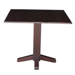 Rich Mocha Solid Wood Dropleaf Dining Table by International Concepts