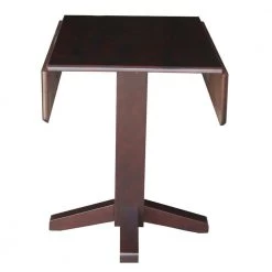 Rich Mocha Solid Wood Dropleaf Dining Table by International Concepts -International Concepts Sales rich mocha international concepts kitchen dining tables t15 36sdp c3 1000