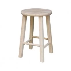 18 in. Unfinished Wood Bar Stool by International Concepts -International Concepts Sales unfinished international concepts bar stools 1s 518 1f 1000