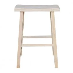 24 in. Unfinished Wood Bar Stool by International Concepts