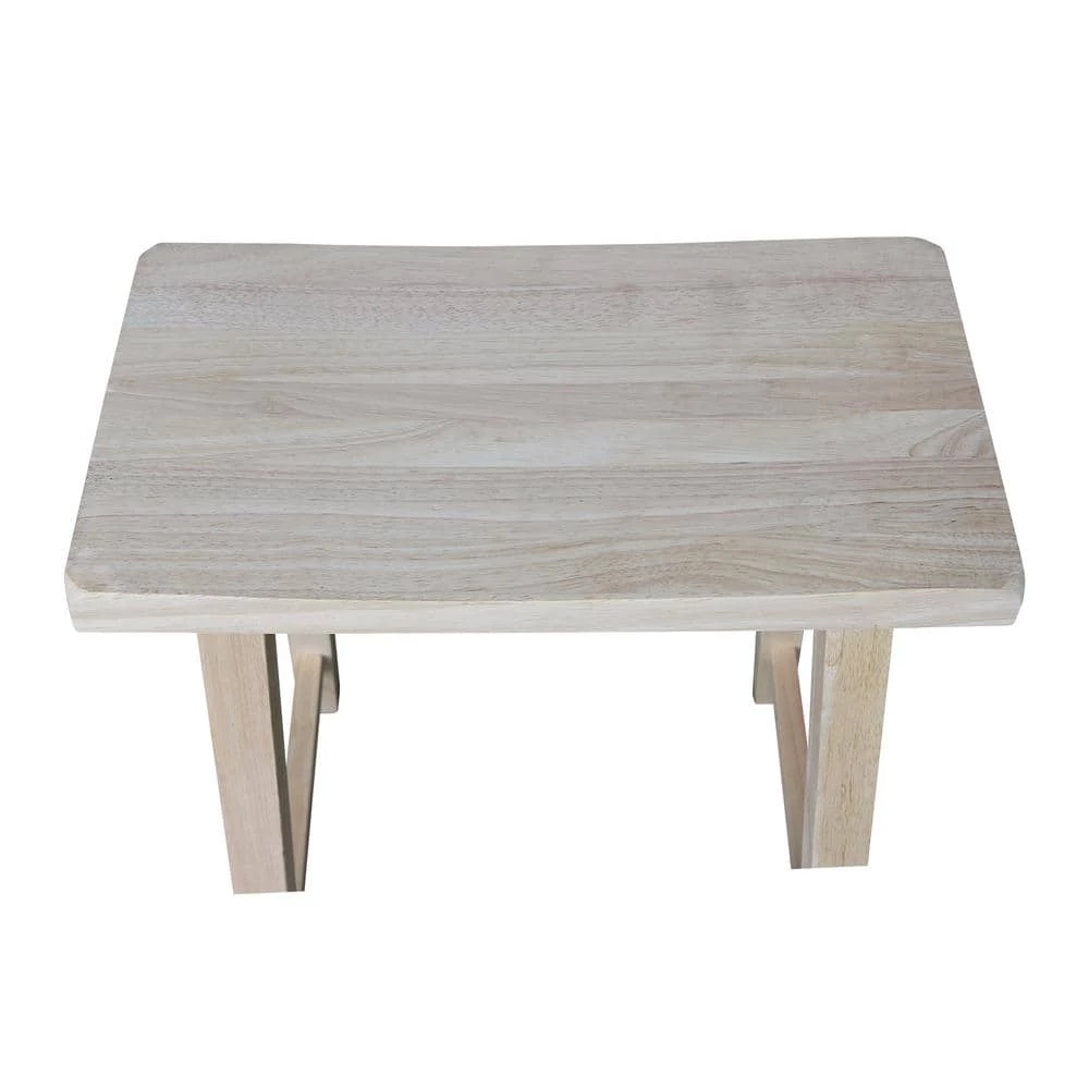 24 in. Unfinished Wood Bar Stool by International Concepts 3 24 in. Unfinished Wood Bar Stool by International Concepts - Image 3