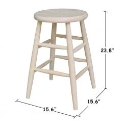 24 in. Unfinished Wood Bar Stool by International Concepts -International Concepts Sales unfinished international concepts bar stools 1s 824 c3 1000