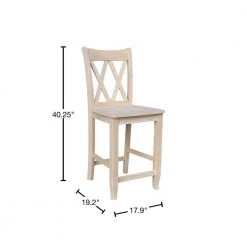 41 in. Double X-Back Stool by International Concepts 15 41 in. Double X-Back Stool by International Concepts -International Concepts Sales unfinished international concepts bar stools s 202 40 1000