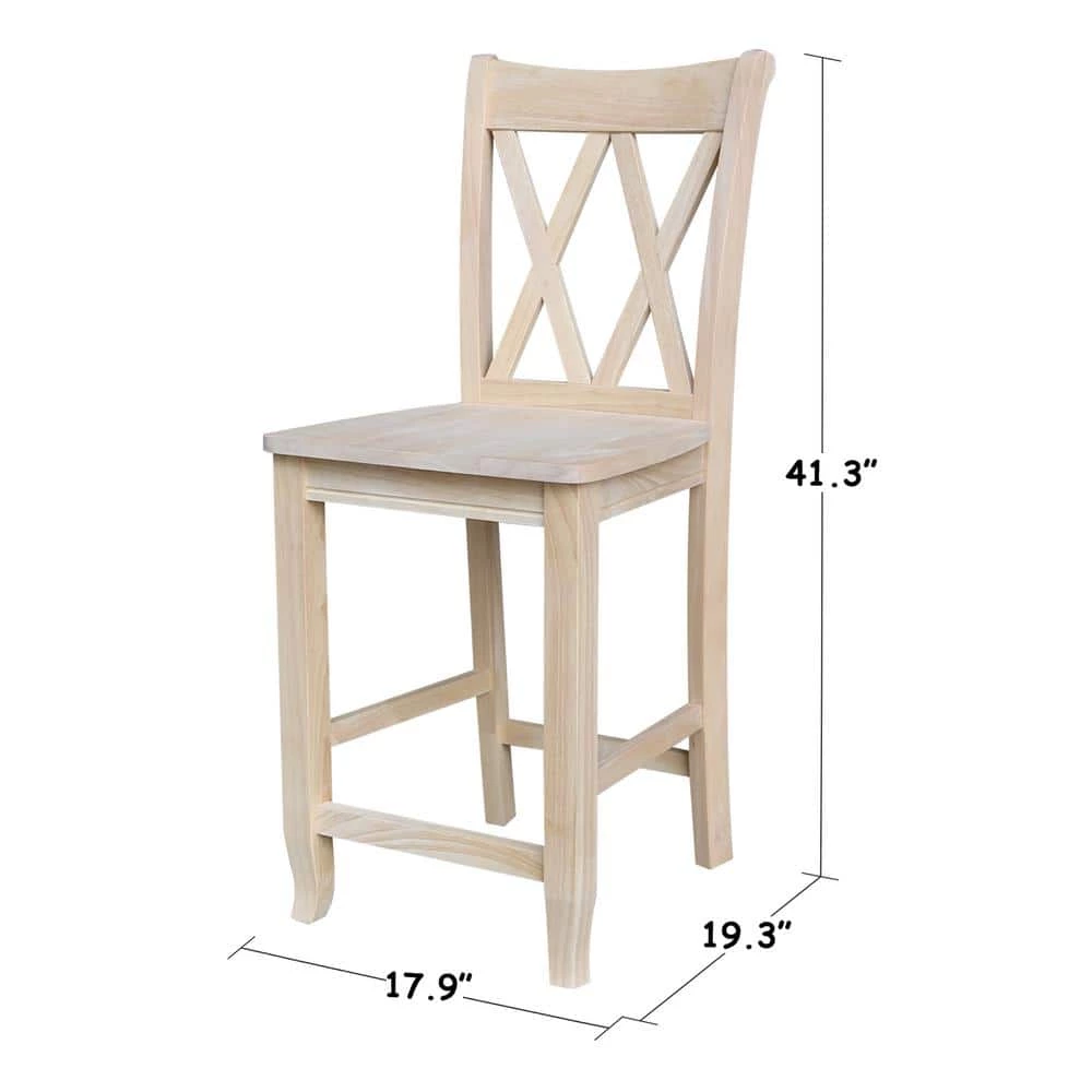 41 in. Double X-Back Stool by International Concepts 7 41 in. Double X-Back Stool by International Concepts - Image 7
