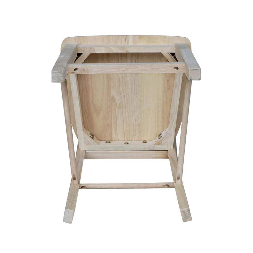 24 in. Madrid Counter Height Stool in Unfinished by International Concepts 5 24 in. Madrid Counter Height Stool in Unfinished by International Concepts - Image 5