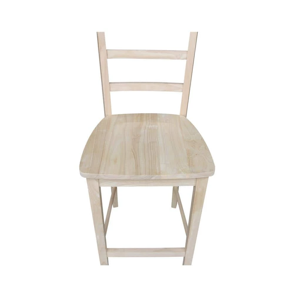 24 in. Madrid Counter Height Stool in Unfinished by International Concepts 10 24 in. Madrid Counter Height Stool in Unfinished by International Concepts - Image 10