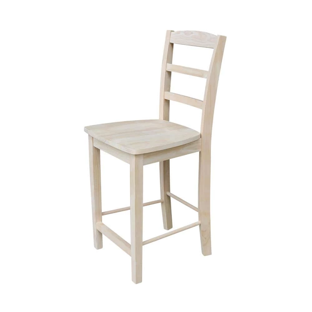 24 in. Madrid Counter Height Stool in Unfinished by International Concepts 8 24 in. Madrid Counter Height Stool in Unfinished by International Concepts - Image 8