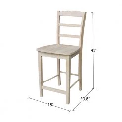 24 in. Madrid Counter Height Stool in Unfinished by International Concepts 19 24 in. Madrid Counter Height Stool in Unfinished by International Concepts -International Concepts Sales unfinished international concepts bar stools s 402 c3 1000