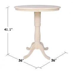 Unfinished Pub/Bar Table by International Concepts -International Concepts Sales unfinished international concepts bar tables k 36rt 6b 2 c3 1000
