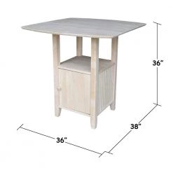 Unfinished Dual Drop Leaf Pub/Bar Table by International Concepts 18 Unfinished Dual Drop Leaf Pub/Bar Table by International Concepts -International Concepts Sales unfinished international concepts bar tables t 3638dpg 1f 1000