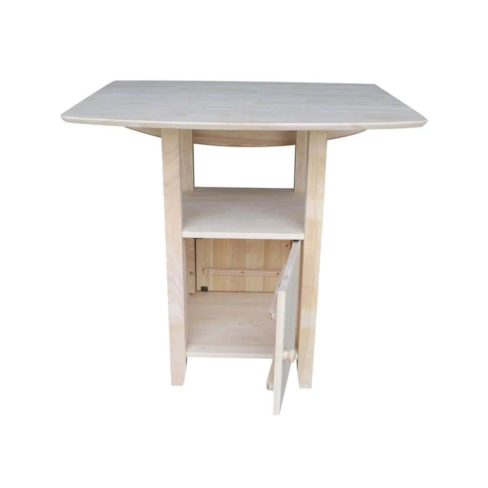 Unfinished Dual Drop Leaf Pub/Bar Table by International Concepts 6 Unfinished Dual Drop Leaf Pub/Bar Table by International Concepts - Image 6