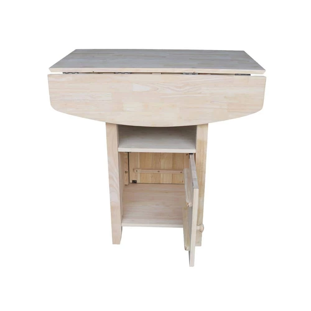 Unfinished Dual Drop Leaf Pub/Bar Table by International Concepts 10 Unfinished Dual Drop Leaf Pub/Bar Table by International Concepts - Image 10