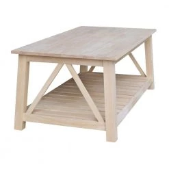 Surrey Unfinished Solid Wood Coffee Table by International Concepts -International Concepts Sales unfinished international concepts coffee tables ot 16c 44 1000