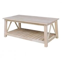 Surrey Unfinished Solid Wood Coffee Table by International Concepts -International Concepts Sales unfinished international concepts coffee tables ot 16c c3 1000