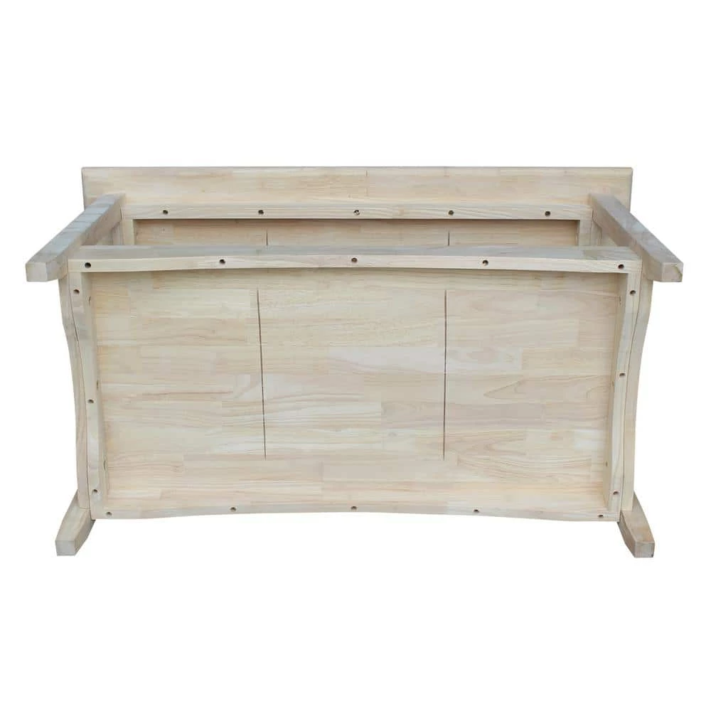 Bombay 39 in. Unfinished Medium Rectangle Wood Coffee Table by International Concepts 5 Bombay 39 in. Unfinished Medium Rectangle Wood Coffee Table by International Concepts - Image 5