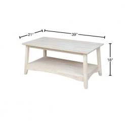 Bombay 39 in. Unfinished Medium Rectangle Wood Coffee Table by International Concepts 12 Bombay 39 in. Unfinished Medium Rectangle Wood Coffee Table by International Concepts -International Concepts Sales unfinished international concepts coffee tables ot 4tc 40 1000