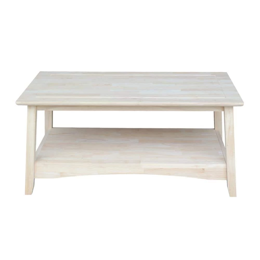 Bombay 39 in. Unfinished Medium Rectangle Wood Coffee Table by International Concepts 1 Bombay 39 in. Unfinished Medium Rectangle Wood Coffee Table by International Concepts