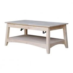 Bombay 40 in. Unfinished Medium Rectangle Wood Coffee Table by International Concepts -International Concepts Sales unfinished international concepts coffee tables ot 4tcl 76 1000