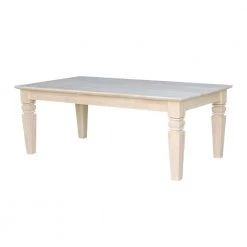 Java 48 in. Unfinished Large Rectangle Wood Coffee Table by International Concepts -International Concepts Sales unfinished international concepts coffee tables ot 60c 44 1000