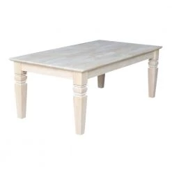 Java 48 in. Unfinished Large Rectangle Wood Coffee Table by International Concepts -International Concepts Sales unfinished international concepts coffee tables ot 60c 4f 1000