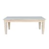 Java 48 in. Unfinished Large Rectangle Wood Coffee Table by International Concepts