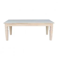 Java 48 in. Unfinished Large Rectangle Wood Coffee Table by International Concepts