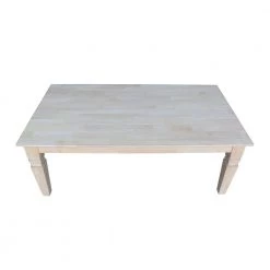 Java 48 in. Unfinished Large Rectangle Wood Coffee Table by International Concepts -International Concepts Sales unfinished international concepts coffee tables ot 60c a0 1000